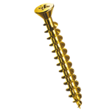 BN 8703 - Pozi flat countersunk small head chipboard screws form Z, fully threaded (SPAX®), zinc plated yellow/YELLOX®, waxed