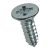 BN 14066 - Pozi flat countersunk head tapping screws form Z, with cone end type C (DIN 7982 C; ~ISO 7050), zinc plated blue