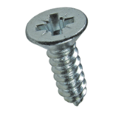 BN 14066 Pozi flat countersunk head tapping screws form Z, with cone end type C