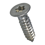 BN 15856 Hexalobular (6 Lobe) socket flat countersunk head tapping screws with cone end type C, A2