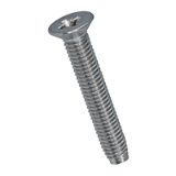 BN 4919 Pozi flat countersunk head thread forming screws type M, form Z, metric thread