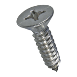 BN 696 Phillips flat countersunk head tapping screws form H, with cone end type C