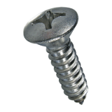 BN 697 Phillips oval countersunk head tapping screws form H, with cone end type C