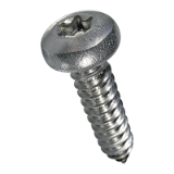 BN 9995 Hexalobular (6 Lobe) socket pan head tapping screws with cone end type C, A2