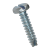 BN 1014 - Slotted pan head thread cutting screws with tapping screw thread type 1, zinc plated blue