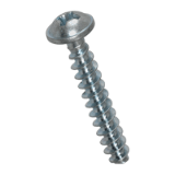 BN 13578 - Pan head screws with pressed washer with Phillips cross recess form H, fully threaded (EJOT PT®; WN 1411), steel heat-treated 380 HV, zinc plated blue