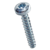 BN 84229 - Hexalobular (6 Lobe) socket pan head screws (ecosyn® plast), steel case-hardened, zinc plated blue