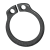 BN 821 - Retaining rings for shafts heavy-duty design (DIN 471), spring steel, black