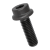 BN 3873 - Serrated hex socket head cap screws with flange, partially / fully threaded (INBUS RIPP®), cl. 100, black