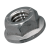 BN 11207 - Hex nuts with flange and serrations (~DIN 6923; ~ISO 4161), stainless steel A4