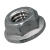 BN 33010 - Hex nuts with flange and serrations (~DIN 6923; ~ISO 4161), stainless steel A2