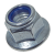 BN 6783 - Prevailing torque type hex flange lock nuts with polyamide insert (DIN 6926; ISO 7043), cl. 8, zinc plated blue