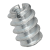 BN 240 - Threaded inserts for wood, with slotted and with full internal thread (Rampa® B; ~DIN 7965), steel, zinc plated blue