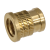 BN 20003 - Press-in threaded inserts for thermoplastics and thermosettings, with flange, brass, plain