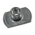 BN 30316 - Spot weld nuts with smooth faced flange form C, steel, plain