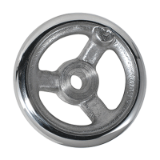 BN 13441 Handwheels with reamed hole H7, polished rim