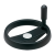 BN 14075 - Spoked handwheels with revolving handle (Elesa® VRTP+I), black, matte finish