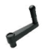 BN 21220 Crank handles with revolving handle and black-oxide steel boss