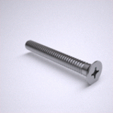 BN 49577 - Phil flat head machine screws 100 degrees, Full thread and coarse thread, Stainless Steel, 18-8, Plain Finish (ASME B18.6.3)