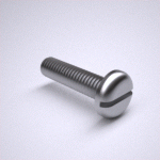 BN 48798 - Slotted pan head machine screws, Full thread and fine thread, Stainless Steel, 18-8, Plain Finish (ASME B18.6.3)