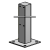 DPHV1-F Line post with height adjustment 1 - Post for safety fence system Flex II