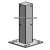 HEPJ-F High corner post adjustable - Post for high safety fence system flex II