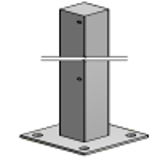 EPHV1-Z Corner post with height adjustment 1 - Safety fence system