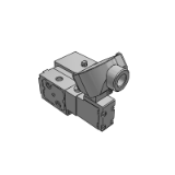 Air operated 3-port ball valve (Compact rotary valve) CHG-W