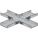Horizontal Crosses (HX) - Cable Channel Fittings - Cable Channel Fittings & Accessories