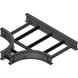 Horizontal Reducing Tee (HT) - Series 2, 3, 4, & 5 - Aluminum - Cable Tray Fittins