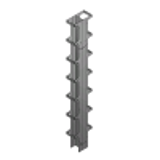 Rack Mounted Vertical Cabling Section, Dual Hinging Removable Plastic Gate Style - Cable Management