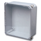 Type 4X Fiberglass Enclosures, Premier Series Hinge Clear Cover with Quick-Release Pad Lockable Latches