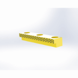 F3119 - One-sided self-lubricating guiding rail, with screw holes - DME - Mat. 2.0598 - 180HB / Graphit / Graphite