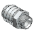 MK 20 Quick Release coupling with valve and thread - DME