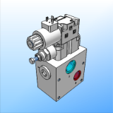 P4D-RQM5 - Pannello modulare con valvola regolatrice di massima pressione ed elettrovalvola di messa a scarico