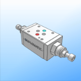 QTM3 - Modular flow restrictor valve with check valve for reverse free flow - ISO 4401-03