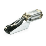 PFA. - Pneumatic clamps with push lever