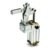 PVC. - Pneumatic clamps with toggle-joint support
