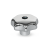 GN 6336 - Stainless Steel-Star knob, Type D, with threaded through bore