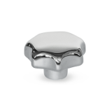 GN 6336 - Stainless Steel-Star knob, Type E, with threaded blind bore