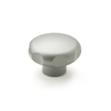GN 5335 - Stainless Steel-Hand knobs, Type D, with threaded through bore