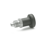 GN 607 - Indexing Plungers, Stainless Steel, without Rest Position, Type AK, with lock nut