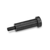 GN 614.6 - Spring plungers, without thread, with collar, Type K, Steel, standard spring load