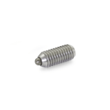 GN 615.4 BN - Spring plungers, with bolt, with internal hexagon, Type BN, Stainless Steel, standard spring load