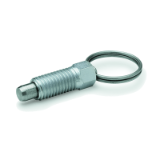 GN 717 - Indexing plungers, Type A without rest position (lifting ring), without lock nut