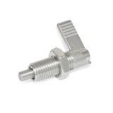 GN 721.5 - Stainless Steel-Cam action indexing plungers, Type RAK, Right-hand lock, with lock nut
