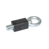 GN 722.4 - Indexing Plungers, Steel, for Welding, without Rest Position, Type A Square, with pull ring, mounted