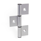 GN 2295 - Hinges for Aluminum Profiles / Panel Elements, Three-Part, Type A, Exterior hinge wings