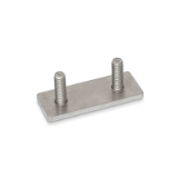 GN 2376 - Stainless Steel-Plates, with threaded studs, for hinges GN 7237, GN 235