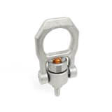GN 1135 - Threaded Lifting Pins, Stainless Steel, Self-Locking, with Rotating Shackle